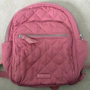 NEW Vera Bradley Twill Small Backpack - Rosy Pink